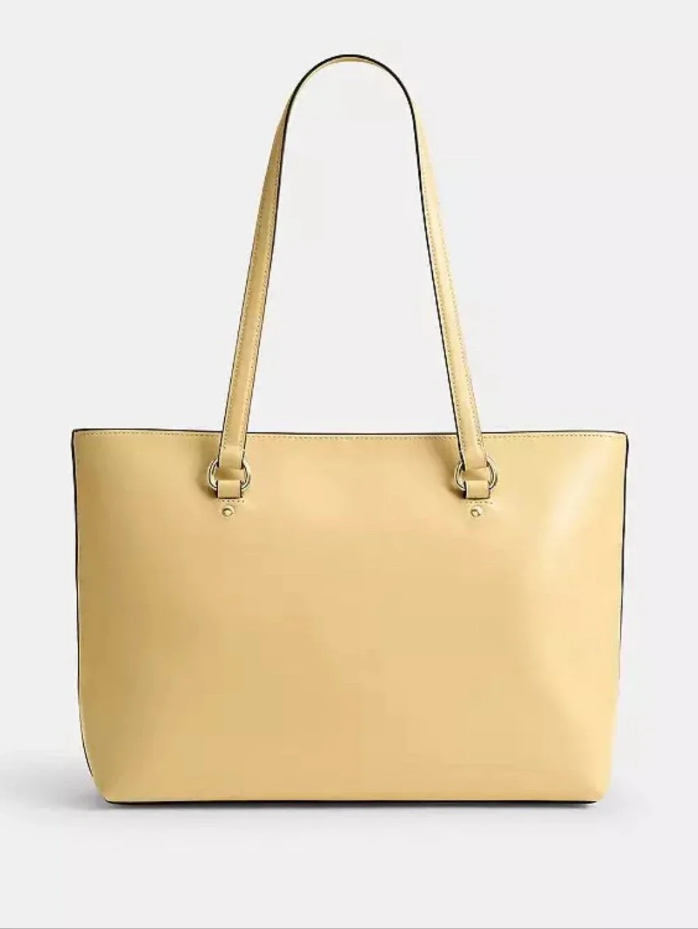 Coach Pebble Leather Tote Bag in Yellow